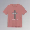 A heather mauve colored "Believe 3:16", with a 3D stacked cross graphic and the words "Believe" and "John 3:16" on the front.